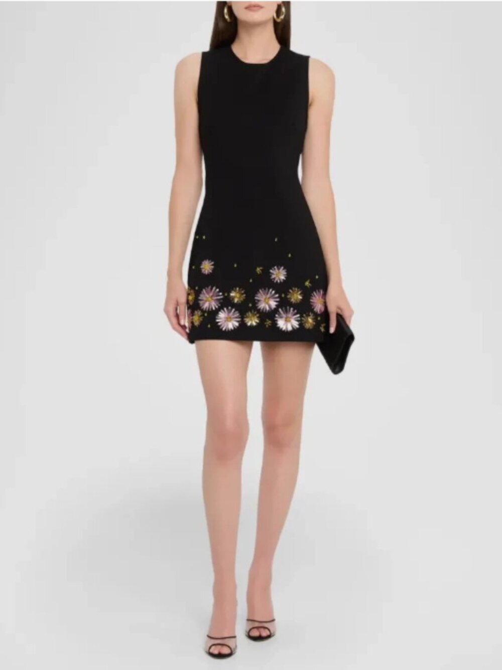 Staud Mercer Dress | Dahlia Daydream Black (New, Unworn)